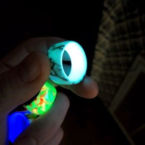 Carbon Fi glow marble ring size 11